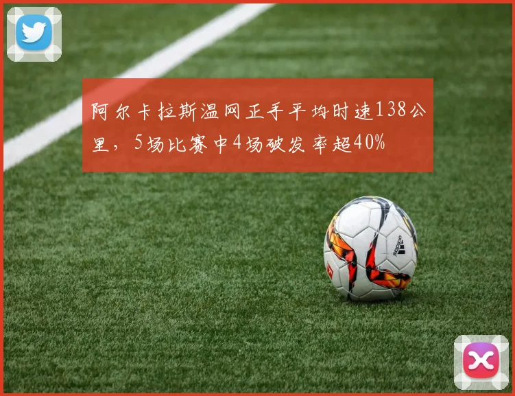 阿尔卡拉斯温网正手平均时速138公里,5场比赛中4场破发率超40%